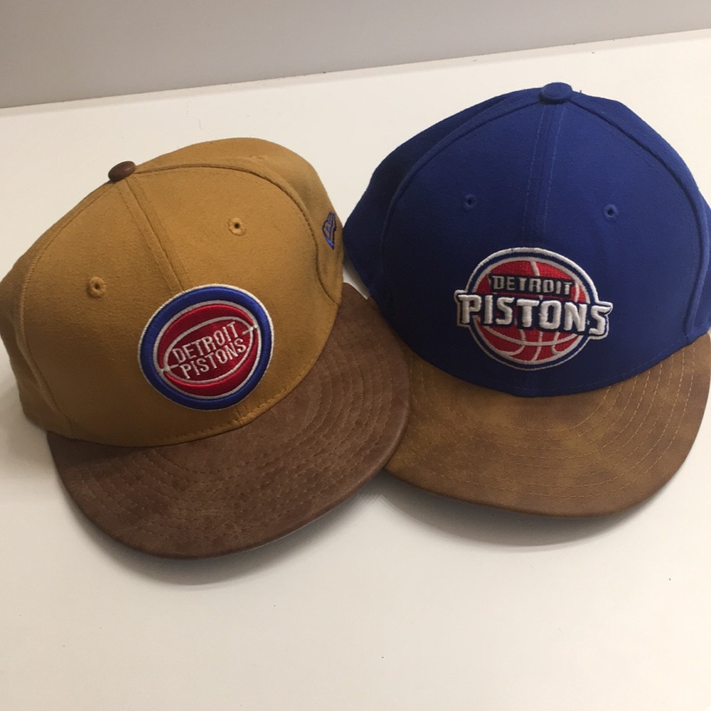 2 Detroit Pistons Snap Backs. New Era.